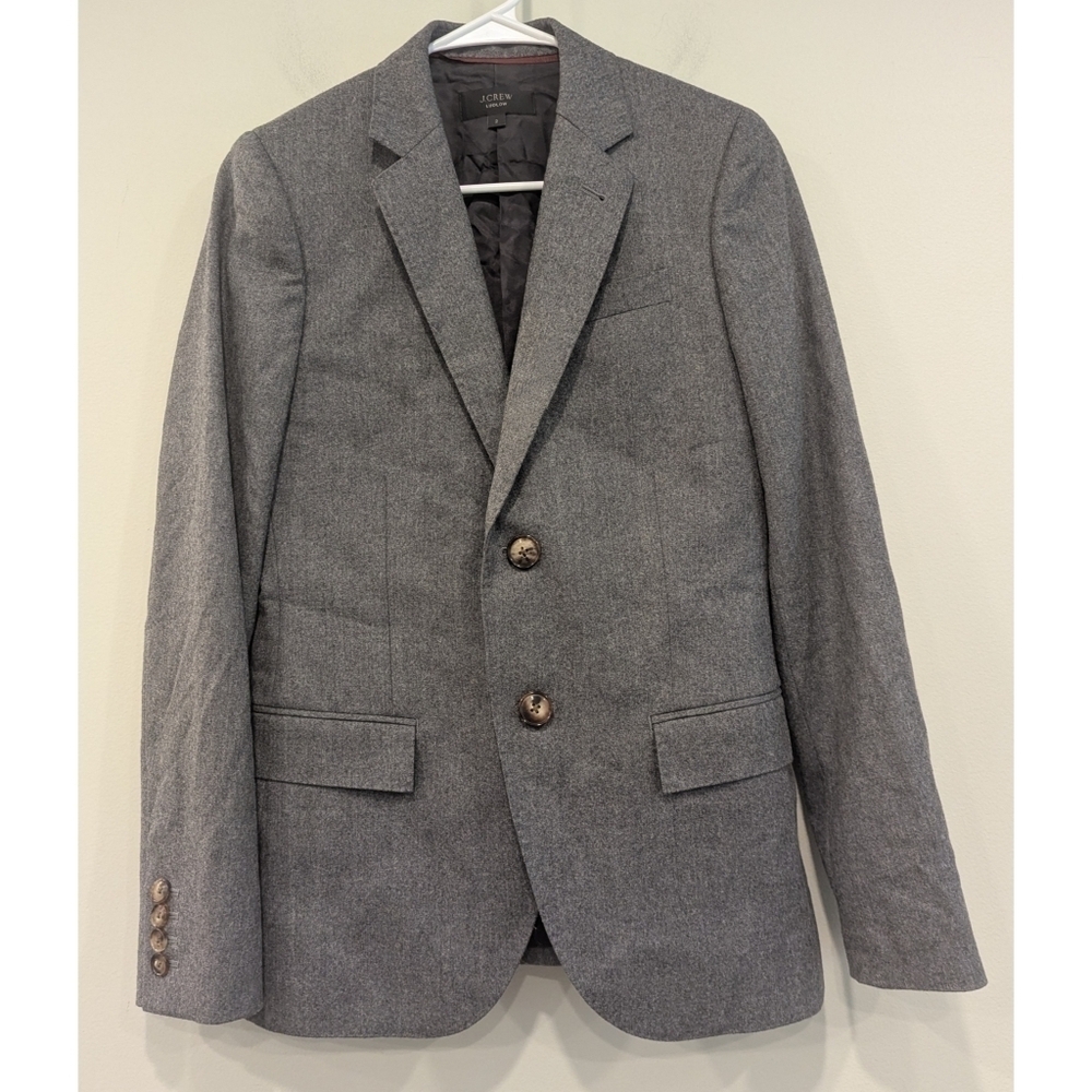 J. Crew Ludlow Grey 100% Wool Blazer Size 2
